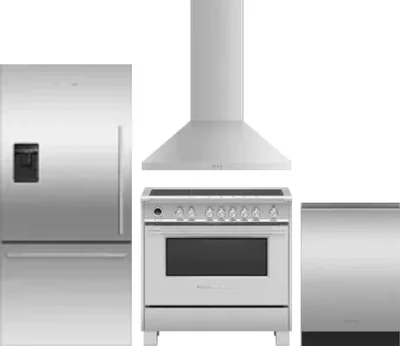 4 Piece Package Includes Refrigerator, Range, Hood And Dishwasher